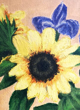 Load image into Gallery viewer, Jeanette McCracken original Sunflowers in glass vase
