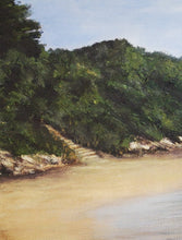 Load image into Gallery viewer, Jeanette McCracken Original Seascape Oil Painting Walk on the Beach at Torque
